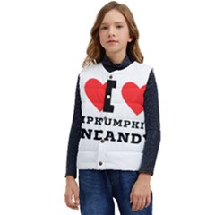 I Love Pumpkin Candy Kid s Short Button Up Puffer Vest	 by ilovewhateva