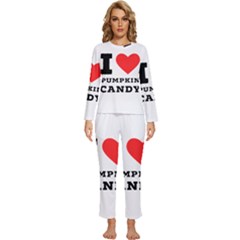 I Love Pumpkin Candy Womens  Long Sleeve Lightweight Pajamas Set by ilovewhateva