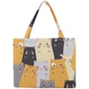 Seamless-pattern-cute-cat-cartoons Mini Tote Bag View1