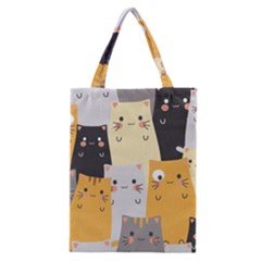 Seamless-pattern-cute-cat-cartoons Classic Tote Bag by Salman4z