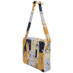 Seamless-pattern-cute-cat-cartoons Cross Body Office Bag