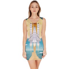 Space-exploration-illustration Bodycon Dress by Salman4z