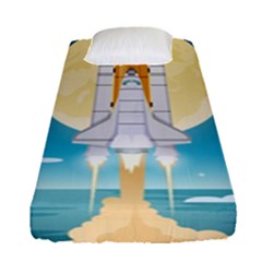 Space-exploration-illustration Fitted Sheet (single Size) by Salman4z