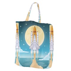 Space-exploration-illustration Giant Grocery Tote by Salman4z