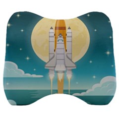 Space-exploration-illustration Velour Head Support Cushion by Salman4z