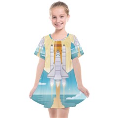 Space-exploration-illustration Kids  Smock Dress by Salman4z