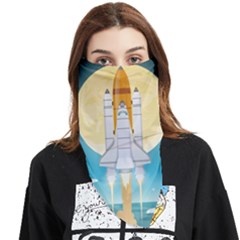 Space-exploration-illustration Face Covering Bandana (triangle) by Salman4z