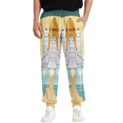 Space-exploration-illustration Men s Elastic Waist Pants by Salman4z