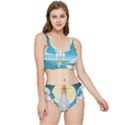 Space-exploration-illustration Frilly Bikini Set View1