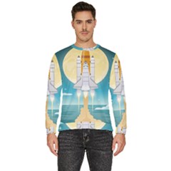 Space-exploration-illustration Men s Fleece Sweatshirt by Salman4z