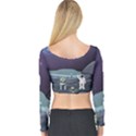 Alien-astronaut-scene Long Sleeve Crop Top View2