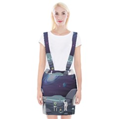 Alien-astronaut-scene Braces Suspender Skirt by Salman4z