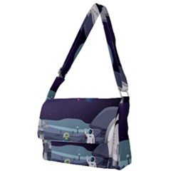 Alien-astronaut-scene Full Print Messenger Bag (s) by Salman4z