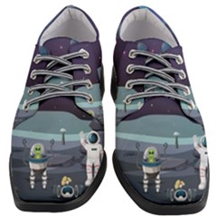 Alien-astronaut-scene Women Heeled Oxford Shoes by Salman4z