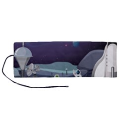 Alien-astronaut-scene Roll Up Canvas Pencil Holder (m) by Salman4z