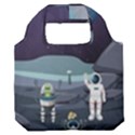 Alien-astronaut-scene Premium Foldable Grocery Recycle Bag View1