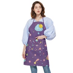 Space-travels-seamless-pattern-vector-cartoon Pocket Apron by Salman4z