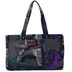 Illustration-astronaut-cosmonaut-paying-skateboard-sport-space-with-astronaut-suit Canvas Work Bag by Salman4z