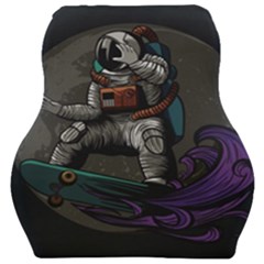 Illustration-astronaut-cosmonaut-paying-skateboard-sport-space-with-astronaut-suit Car Seat Velour Cushion  by Salman4z