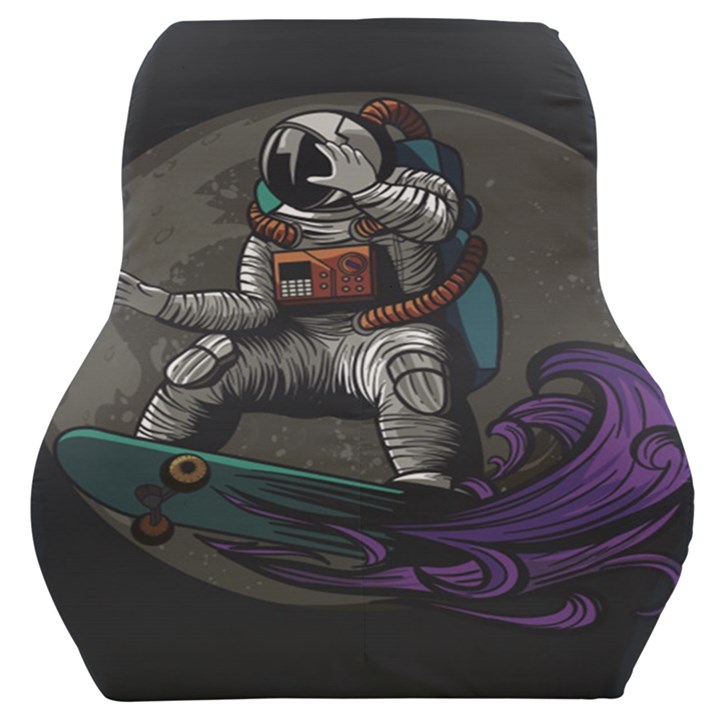 Illustration-astronaut-cosmonaut-paying-skateboard-sport-space-with-astronaut-suit Car Seat Back Cushion 