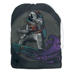 Illustration-astronaut-cosmonaut-paying-skateboard-sport-space-with-astronaut-suit Drawstring Pouch (3xl) by Salman4z