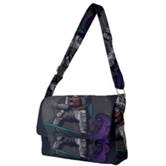 Illustration-astronaut-cosmonaut-paying-skateboard-sport-space-with-astronaut-suit Full Print Messenger Bag (l) by Salman4z