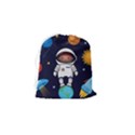 Boy-spaceman-space-rocket-ufo-planets-stars Drawstring Pouch (Small) View2