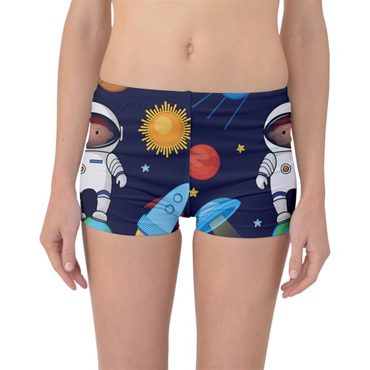 Boy-spaceman-space-rocket-ufo-planets-stars Boyleg Bikini Bottoms