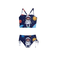 Boy-spaceman-space-rocket-ufo-planets-stars Girls  Tankini Swimsuit by Salman4z