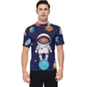 Boy-spaceman-space-rocket-ufo-planets-stars Men s Short Sleeve Rash Guard View1