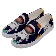 Boy-spaceman-space-rocket-ufo-planets-stars Men s Canvas Slip Ons by Salman4z