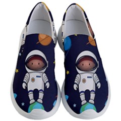 Boy-spaceman-space-rocket-ufo-planets-stars Women s Lightweight Slip Ons by Salman4z