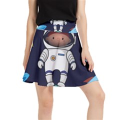 Boy-spaceman-space-rocket-ufo-planets-stars Waistband Skirt by Salman4z