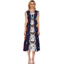 Boy-spaceman-space-rocket-ufo-planets-stars V-Neck Drawstring Shoulder Sleeveless Maxi Dress View1