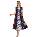 Boy-spaceman-space-rocket-ufo-planets-stars V-Neck Drawstring Shoulder Sleeveless Maxi Dress View2