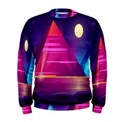 Egyptian-pyramids-night-landscape-cartoon Men s Sweatshirt by Salman4z