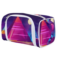 Egyptian-pyramids-night-landscape-cartoon Toiletries Pouch by Salman4z