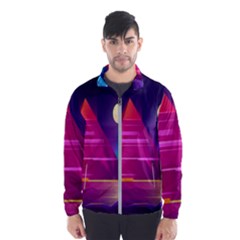 Egyptian-pyramids-night-landscape-cartoon Men s Windbreaker by Salman4z