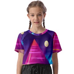 Egyptian-pyramids-night-landscape-cartoon Kids  Basic Tee by Salman4z