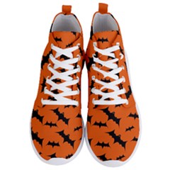 Halloween-card-with-bats-flying-pattern Men s Lightweight High Top Sneakers by Salman4z