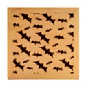 Halloween-card-with-bats-flying-pattern Wood Photo Frame Cube View2