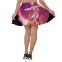 Astronaut-spacesuit-standing-surfboard-surfing-milky-way-stars Velvet Skater Skirt View2