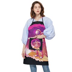 Astronaut-spacesuit-standing-surfboard-surfing-milky-way-stars Pocket Apron by Salman4z