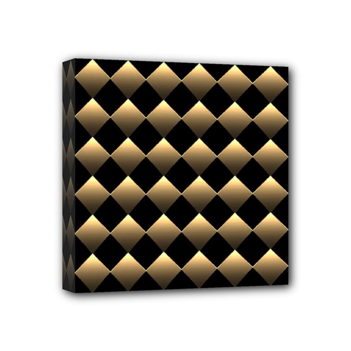 Golden Chess Board Background Mini Canvas 4  x 4  (Stretched)