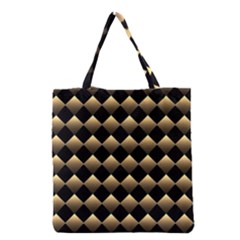 Golden Chess Board Background Grocery Tote Bag