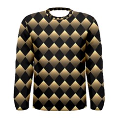 Golden Chess Board Background Men s Long Sleeve Tee