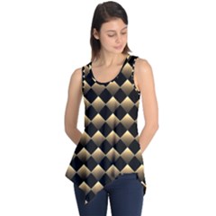 Golden Chess Board Background Sleeveless Tunic by pakminggu