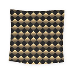 Golden Chess Board Background Square Tapestry (small)