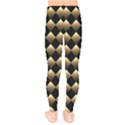 Golden Chess Board Background Kids  Leggings View2