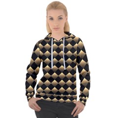 Golden Chess Board Background Women s Overhead Hoodie